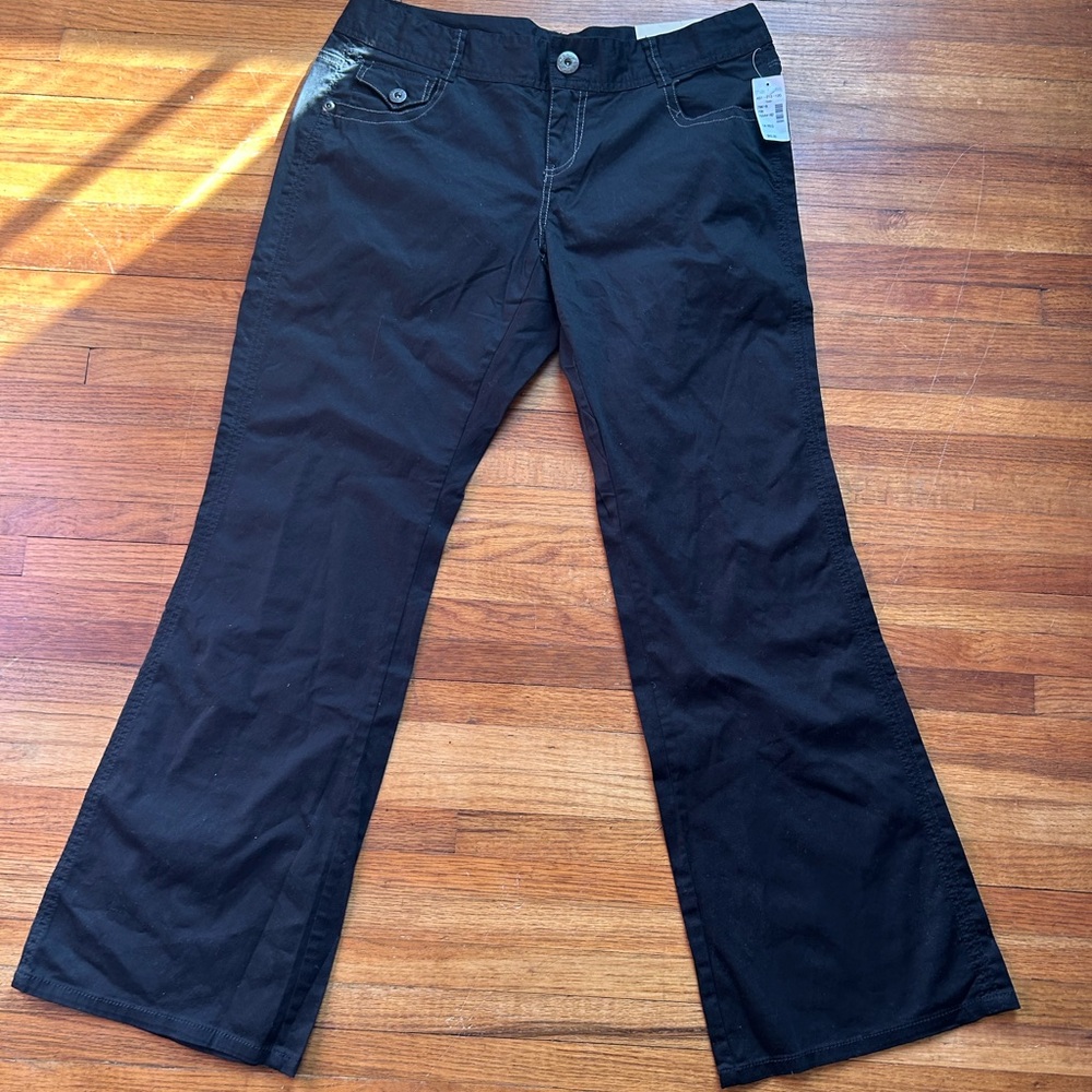 Black Maurices Dress Pants Size 14 With Design On Back Pockets
